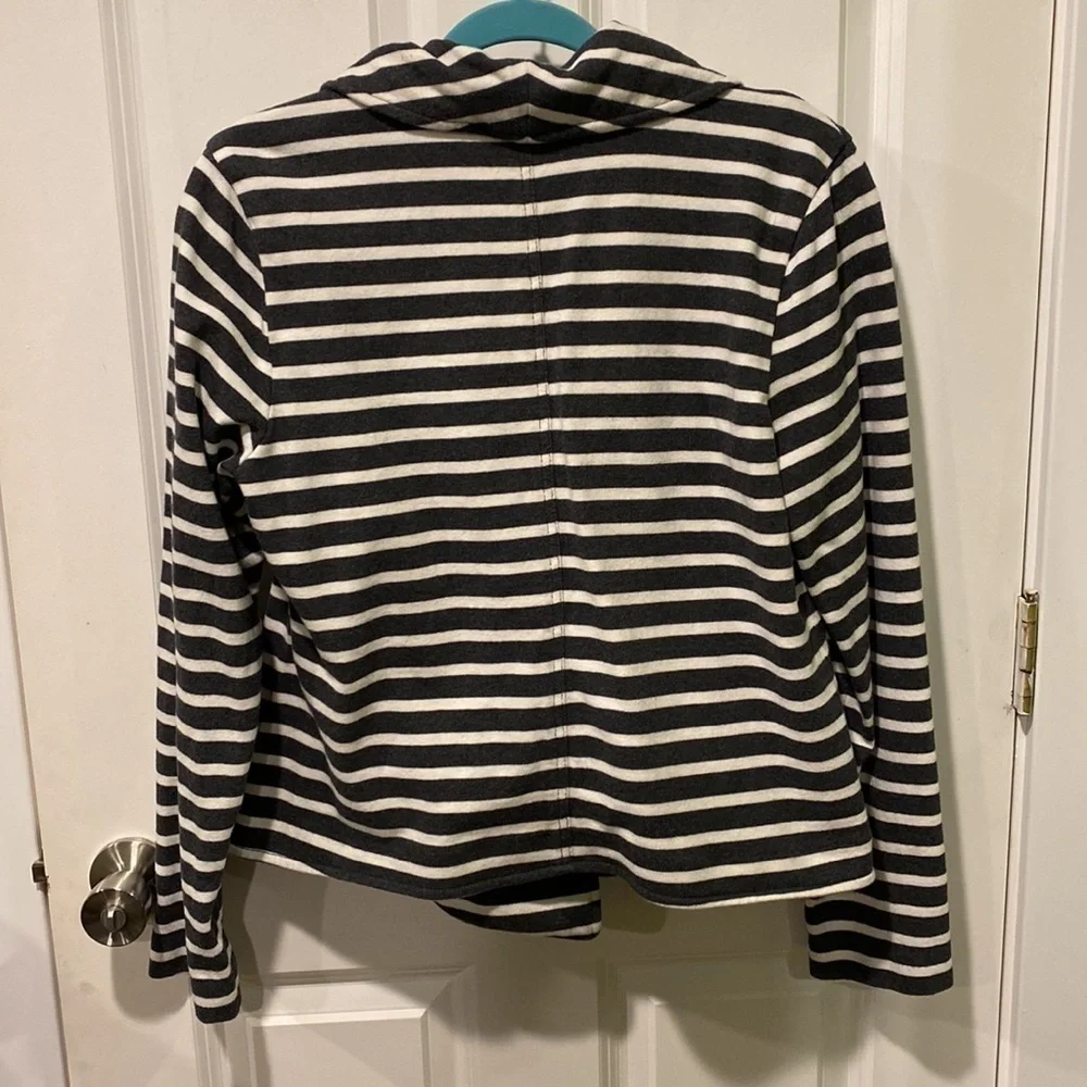 Gap Striped Moto Style Zip Blazer Jacket EUC
